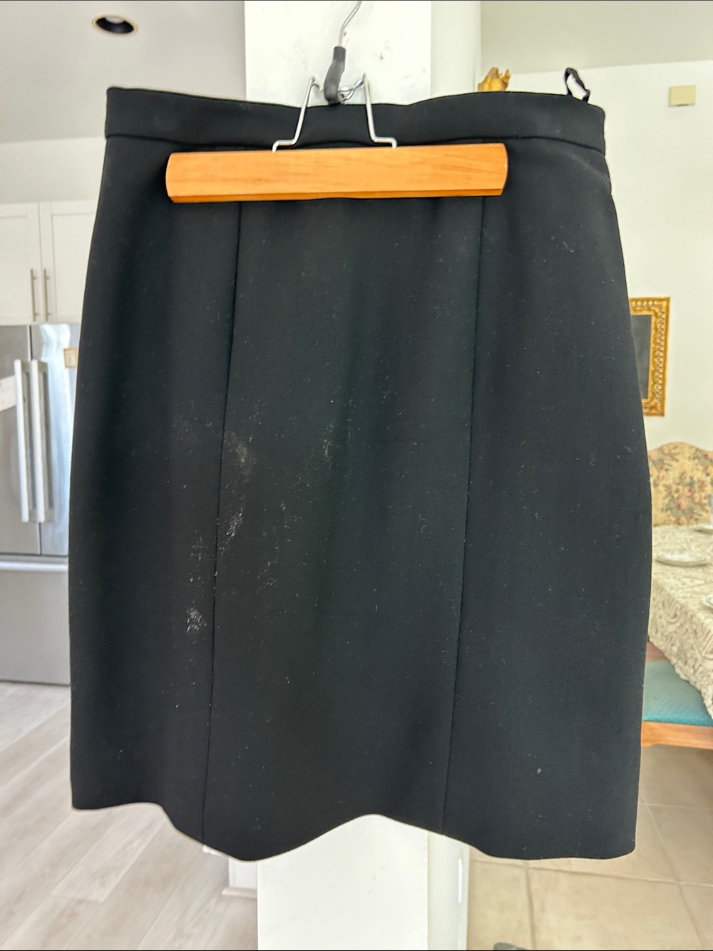 CHANEL Black Tailored Pencil Skirt
